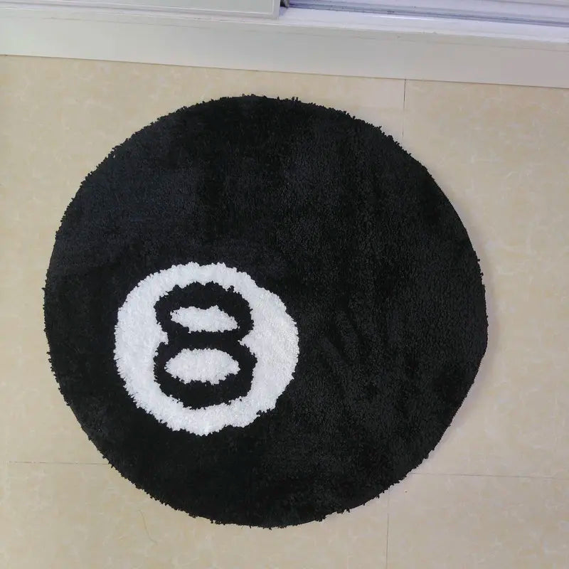 Halloween Magic 8-Ball Spooky Round Tufted Rug
