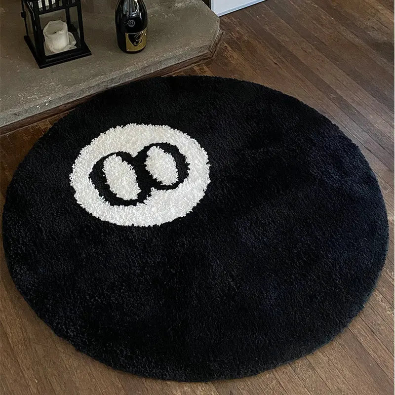 Halloween Magic 8-Ball Spooky Round Tufted Rug