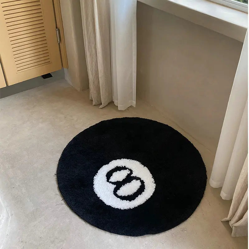 Halloween Magic 8-Ball Spooky Round Tufted Rug
