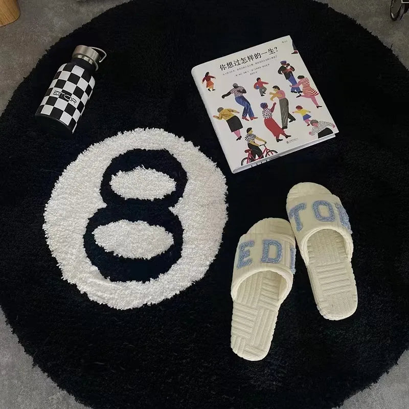 Halloween Magic 8-Ball Spooky Round Tufted Rug