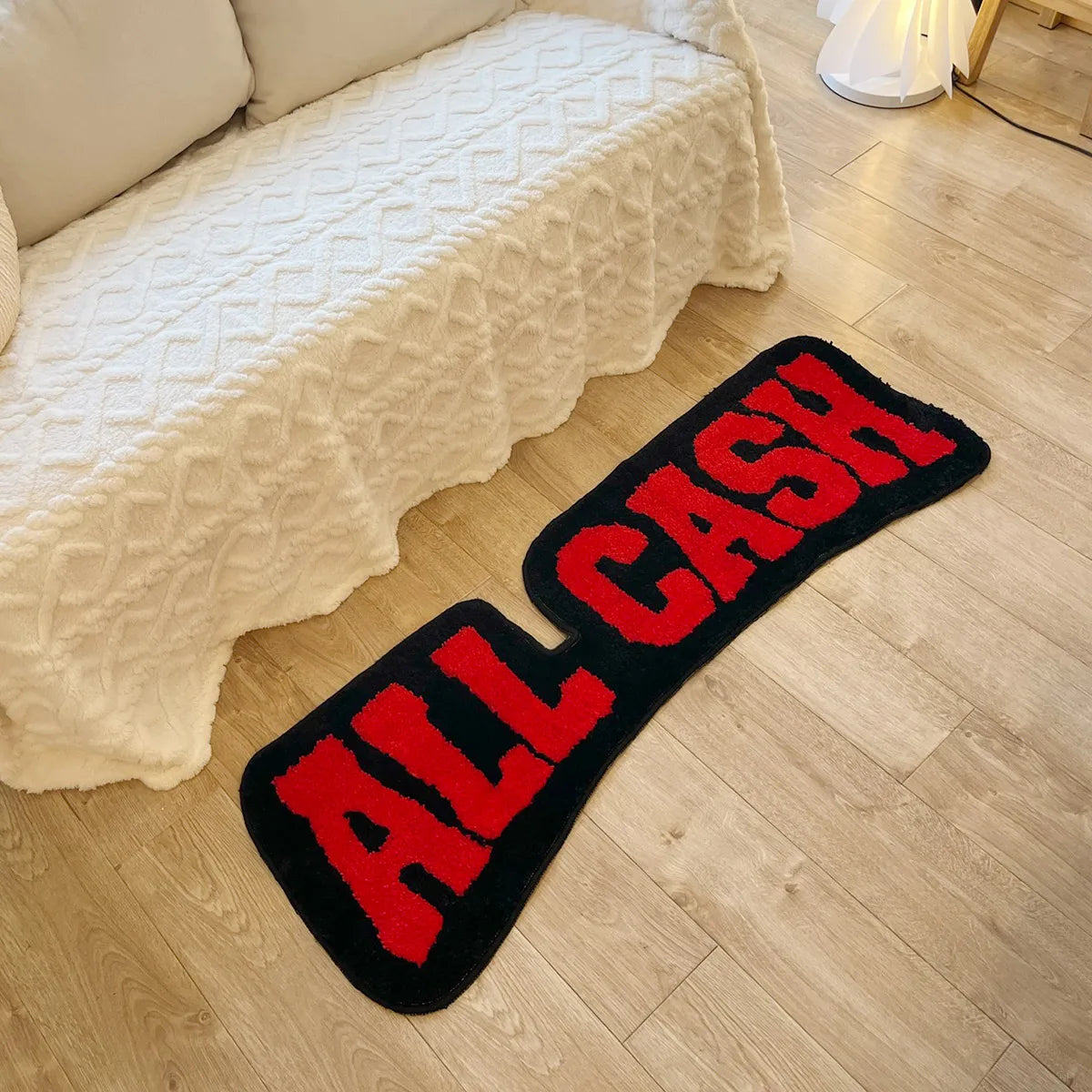 All Cash 3D Tufted Area Rug – Cool Purple Money-Themed Teen Room Mat