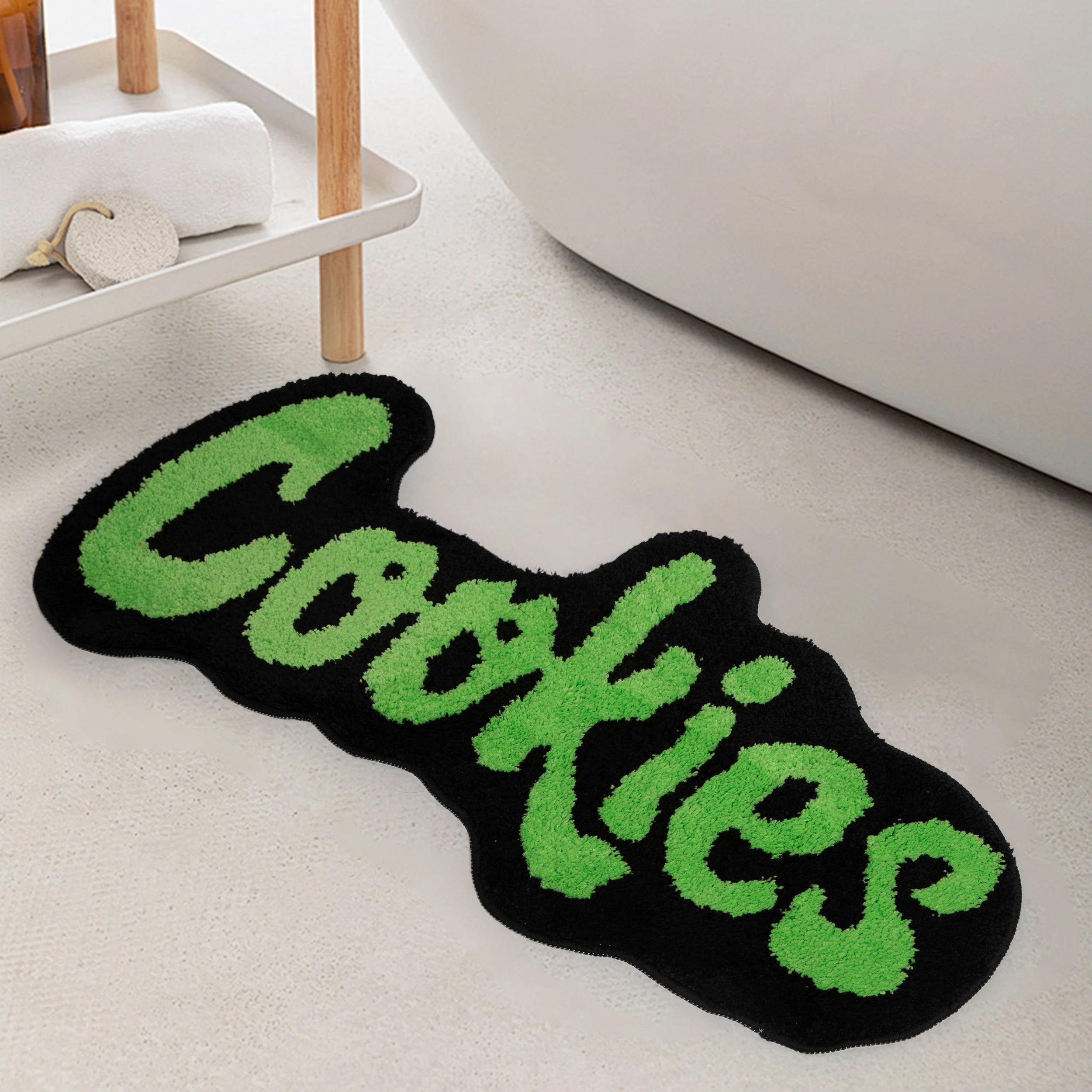 Street Style Cookies Tufted Area Rug – Irregular Shape Soft Non-Slip Mat