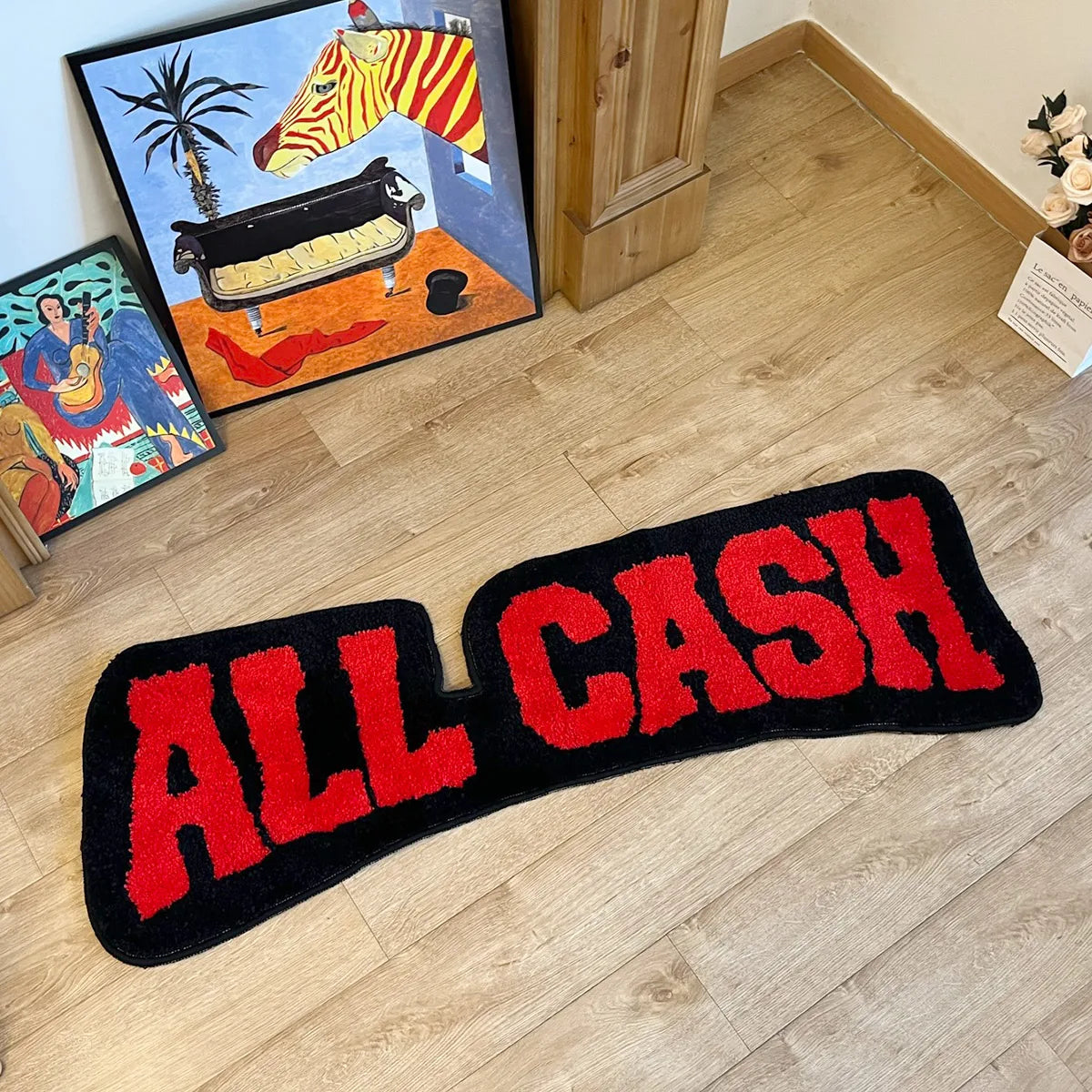 All Cash 3D Tufted Area Rug – Cool Purple Money-Themed Teen Room Mat
