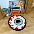 Bursting Eyeball Tufted Rug – Quirky Circular Plush Mat