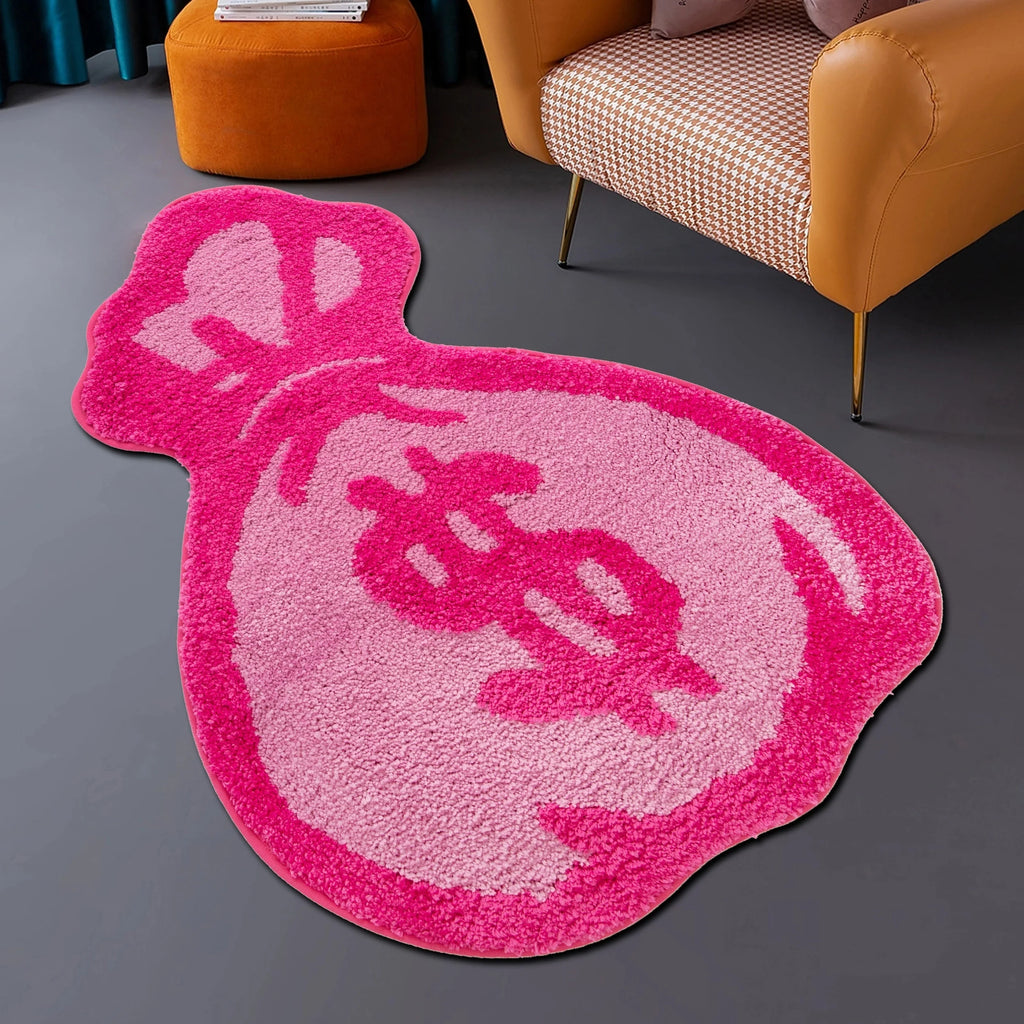 Cartoon Wallet Tufted Velvet Rug – Soft Anime-Inspired Kids Room Mat