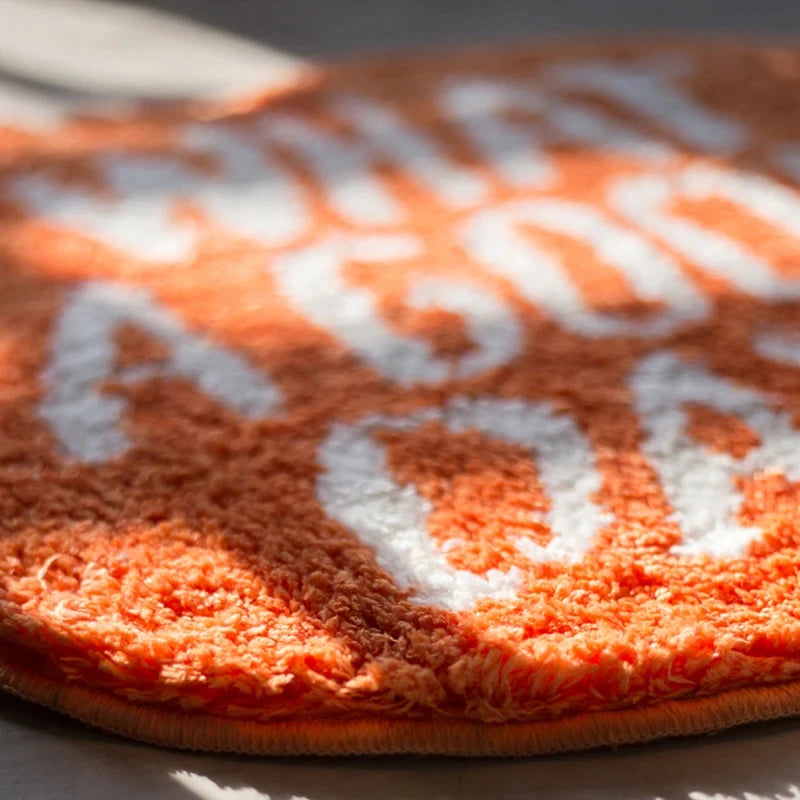 Good Day Pets Orange Plush Rug – Cute Animal-Print Fluffy Bedroom Mat