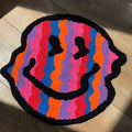 Twisted Smiley Handmade Tufted Rug – Quirky Aesthetic Tufted Bedroom Decor