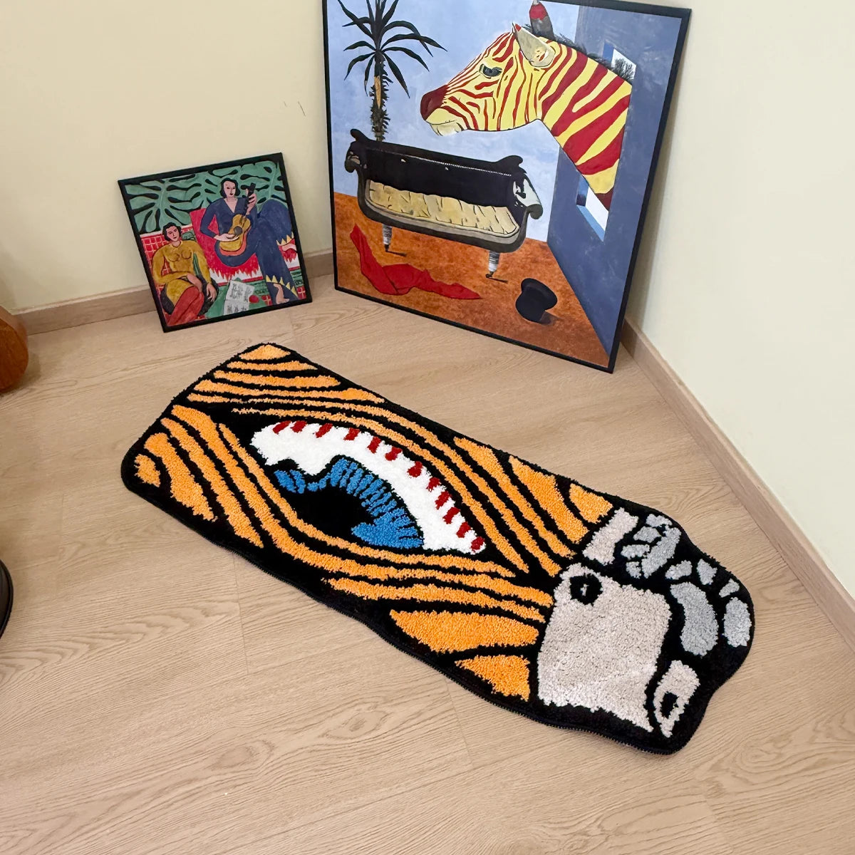 Lighter-Shaped Brown Novelty Floor Rug – Unique 3D Aesthetic Bedroom Accent Mat