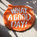 Good Day Pets Orange Plush Rug – Cute Animal-Print Fluffy Bedroom Mat