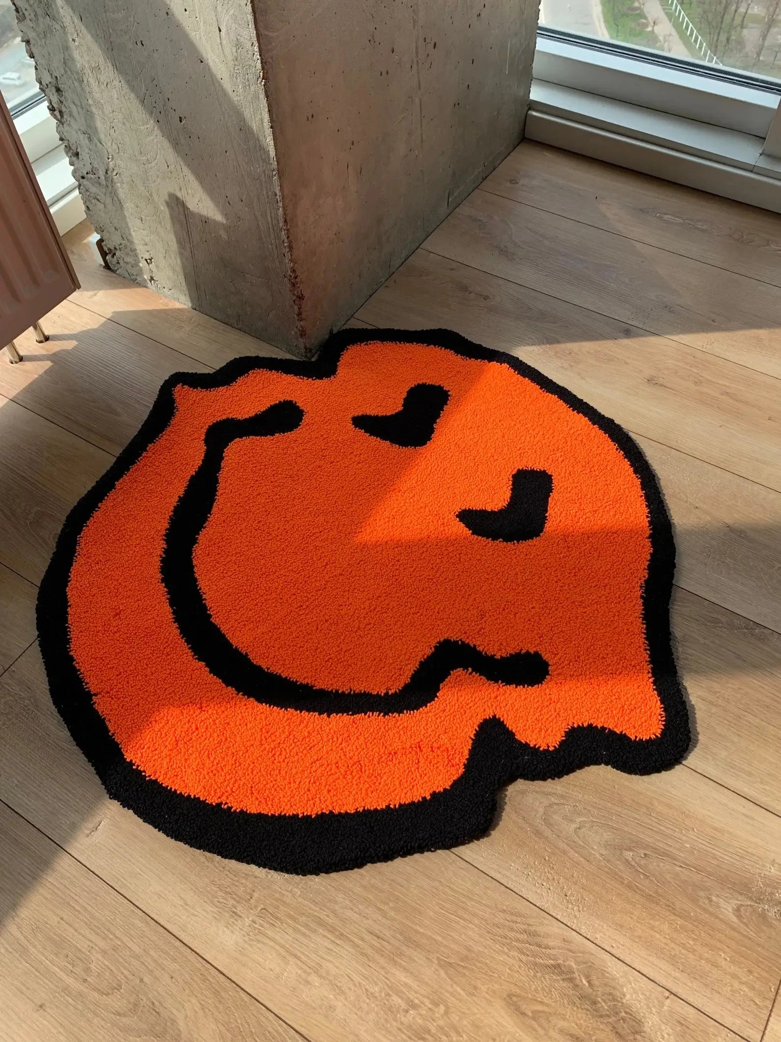 Twisted Smiley Handmade Tufted Rug