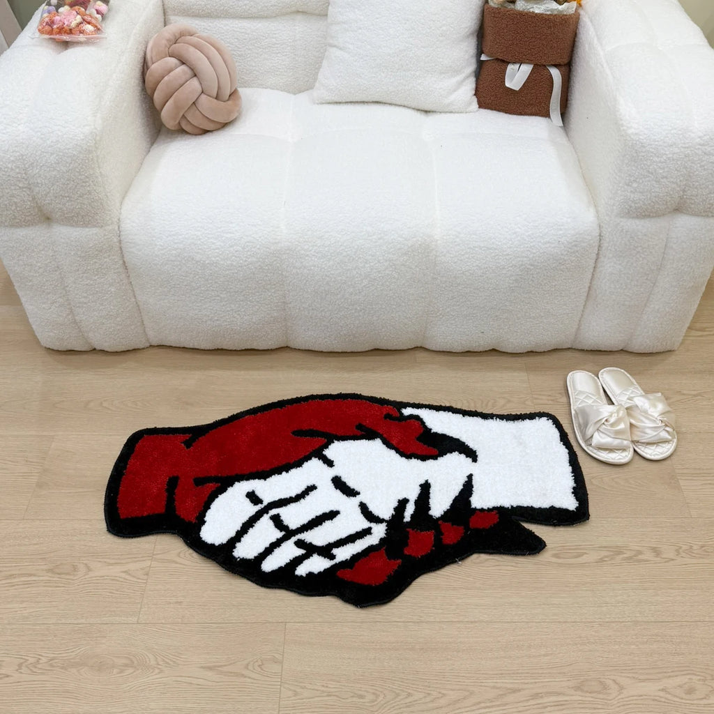 Monster Handshake Halloween Tufted Rug – Spooky Bedroom Mat