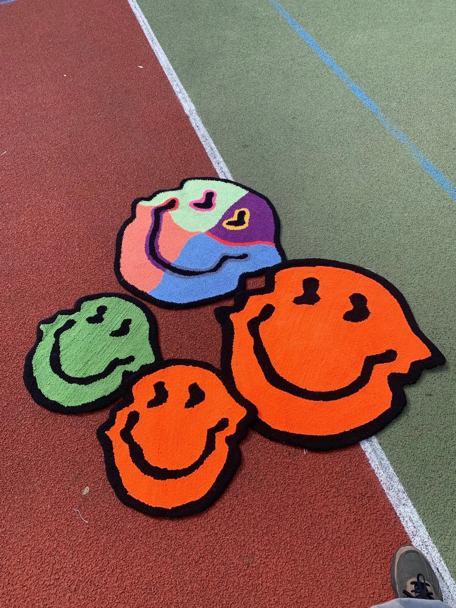 Twisted Smiley Handmade Tufted Rug