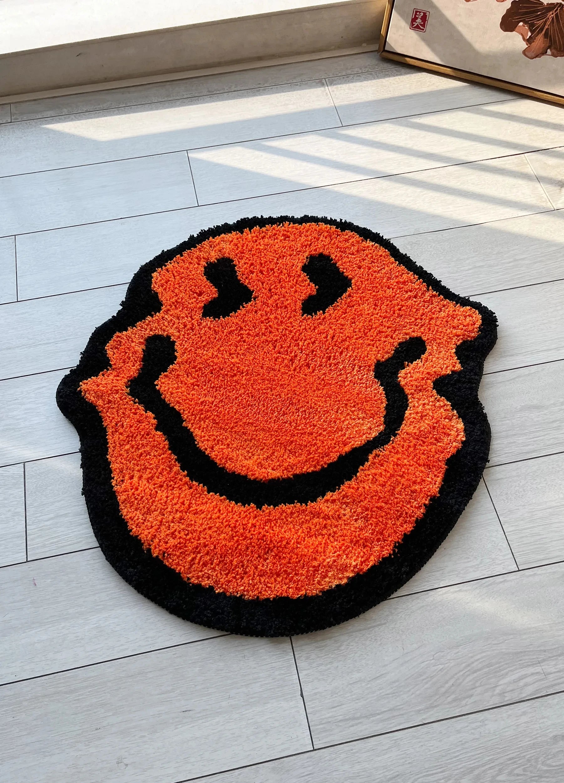 Twisted Smiley Handmade Tufted Rug – Quirky Aesthetic Tufted Bedroom Decor