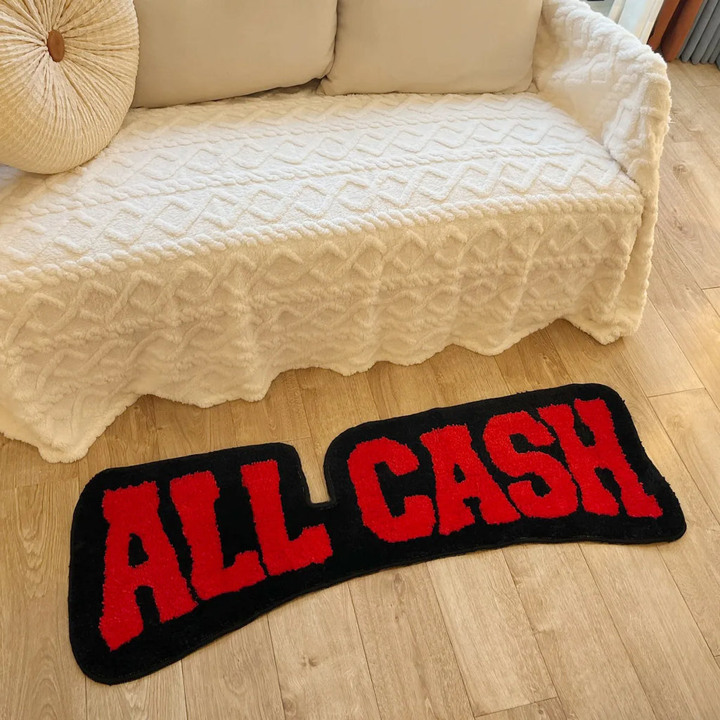 All Cash 3D Tufted Area Rug – Cool Purple Money-Themed Teen Room Mat
