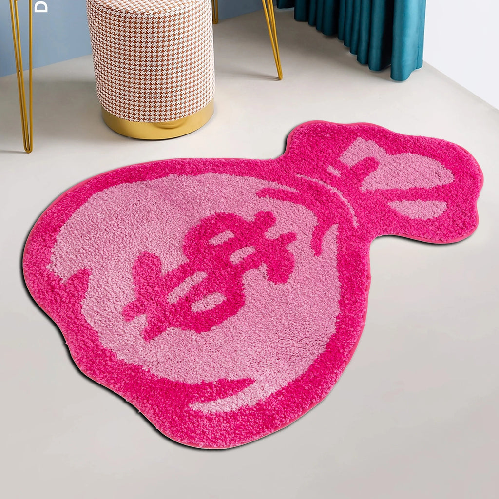 Cartoon Wallet Tufted Velvet Rug – Soft Anime-Inspired Kids Room Mat