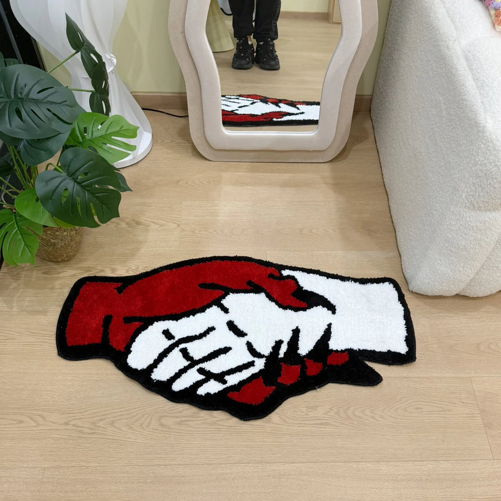 Monster Handshake Halloween Tufted Rug – Spooky Bedroom Mat