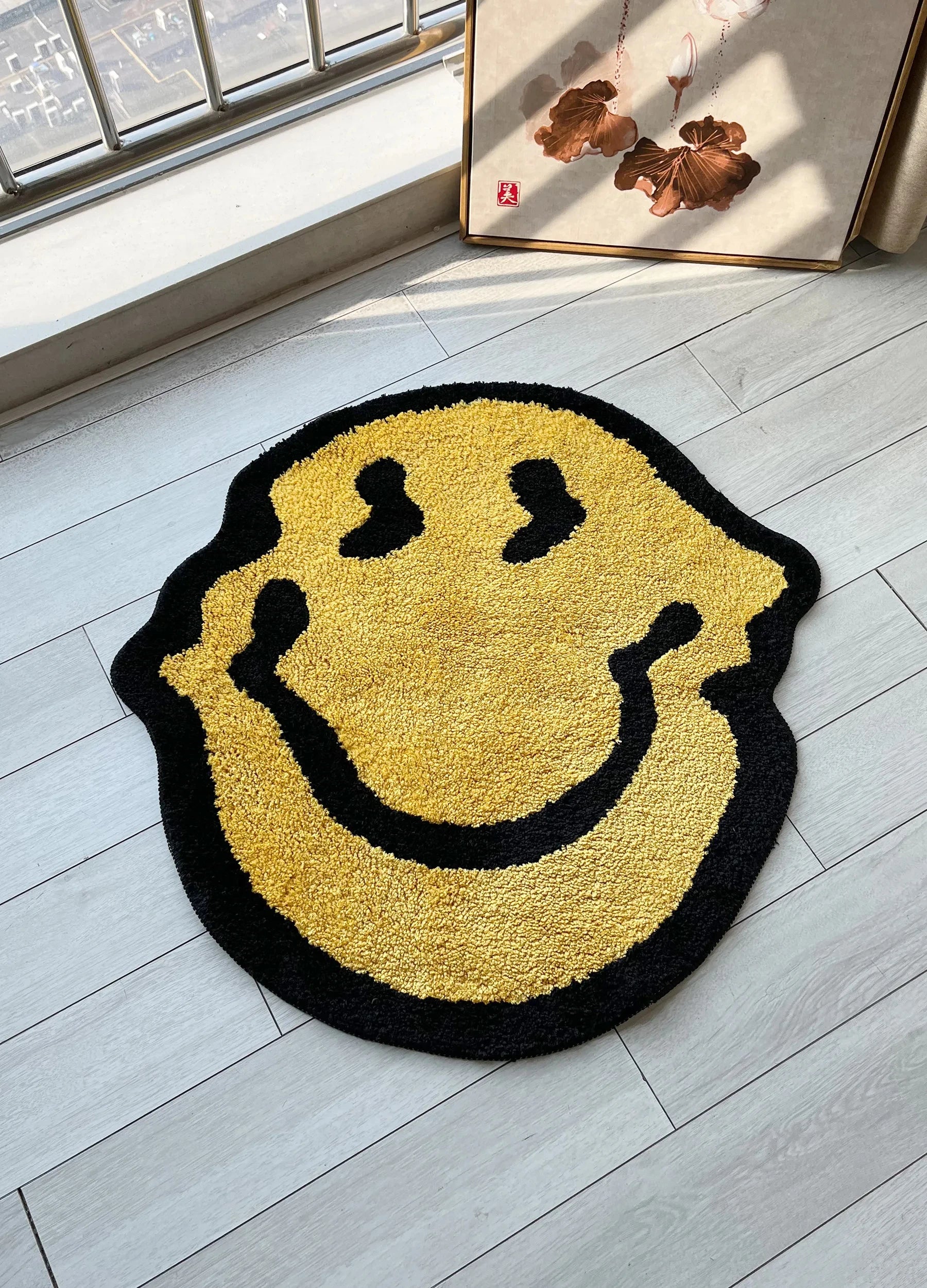 Twisted Smiley Handmade Tufted Rug