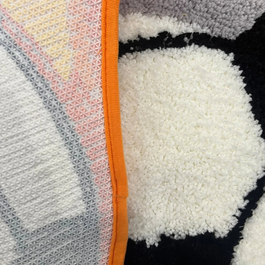 Flaming Soccer Ball Tufted Rug – Bold Sports-Themed Handmade Area Rug