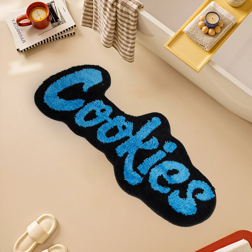 Street Style Cookies Tufted Area Rug – Irregular Shape Soft Non-Slip Mat
