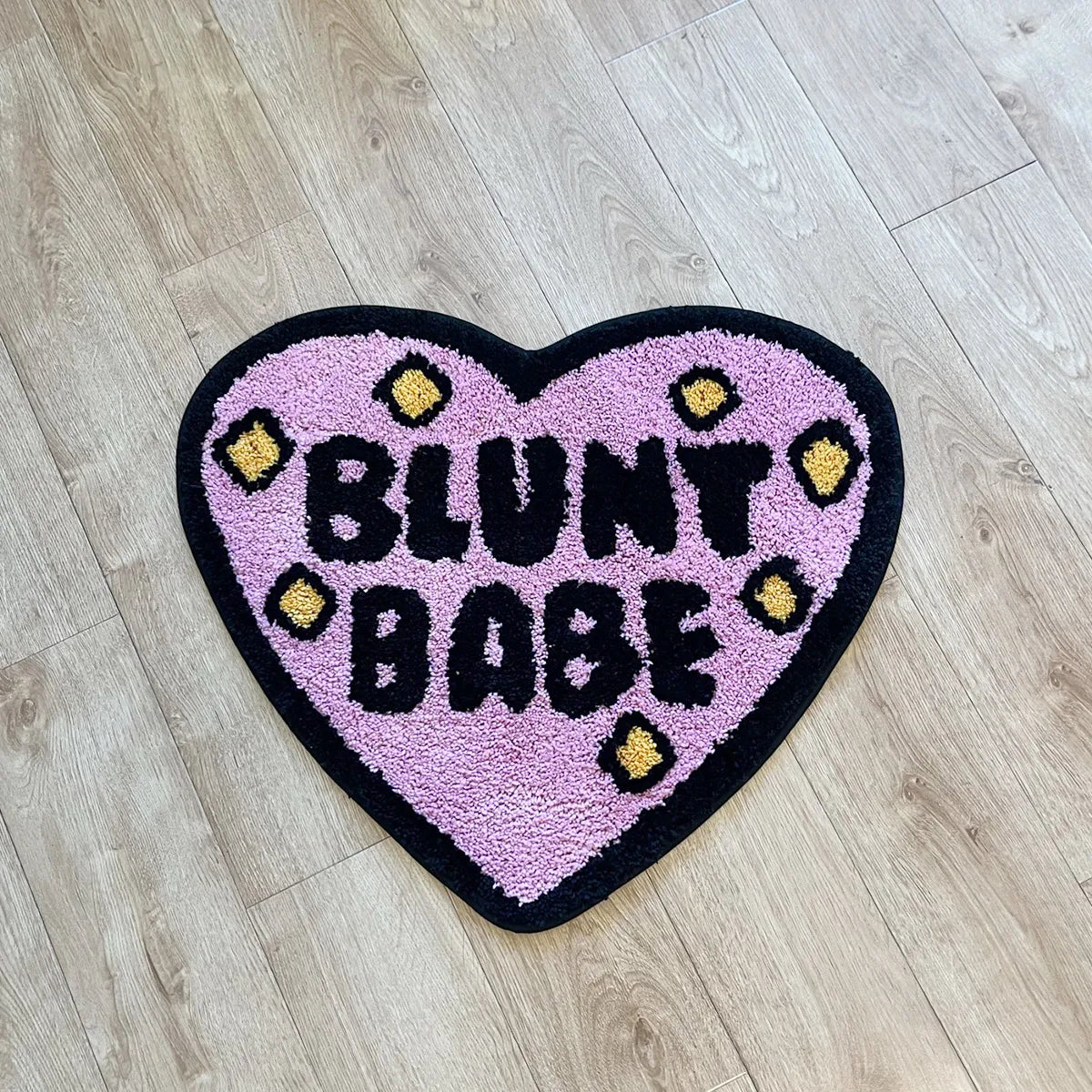 Blunt Babe Pink Nursery & Kids Room Rug – Fun Floral Soft Plush Bedroom Mat