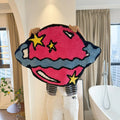 Cartoon Star Shaped Fluffy Accent Rug – Kids & Teens Fun Bedroom Floor Mat