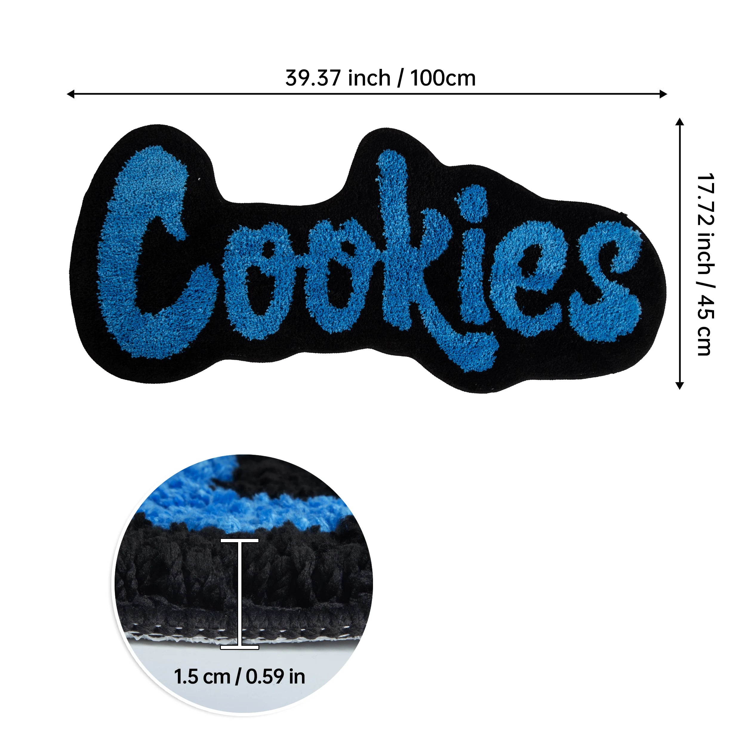 Street Style Cookies Tufted Area Rug – Irregular Shape Soft Non-Slip Mat