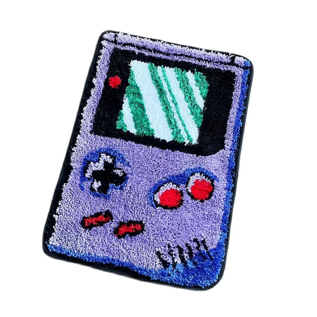 Retro Handheld Game Console Tufted Rug – Nostalgic Gaming Room Decor