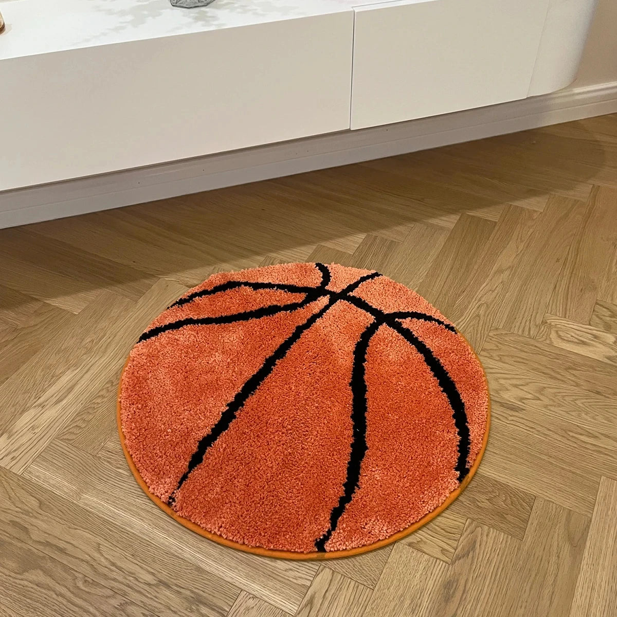 Basketball Tufted Rug – Handmade Sports-Themed Bedroom & Living Room Mat