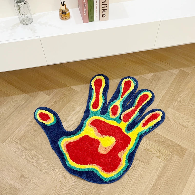 Thermal Handprint heat-map tufted rug