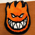 Orange Flame Fire Shaped Y2K Plush Rug