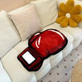Boxing Gloves Fluffy Tufted Accent Rug – Sports-Themed Shaped Bedroom Floor Mat