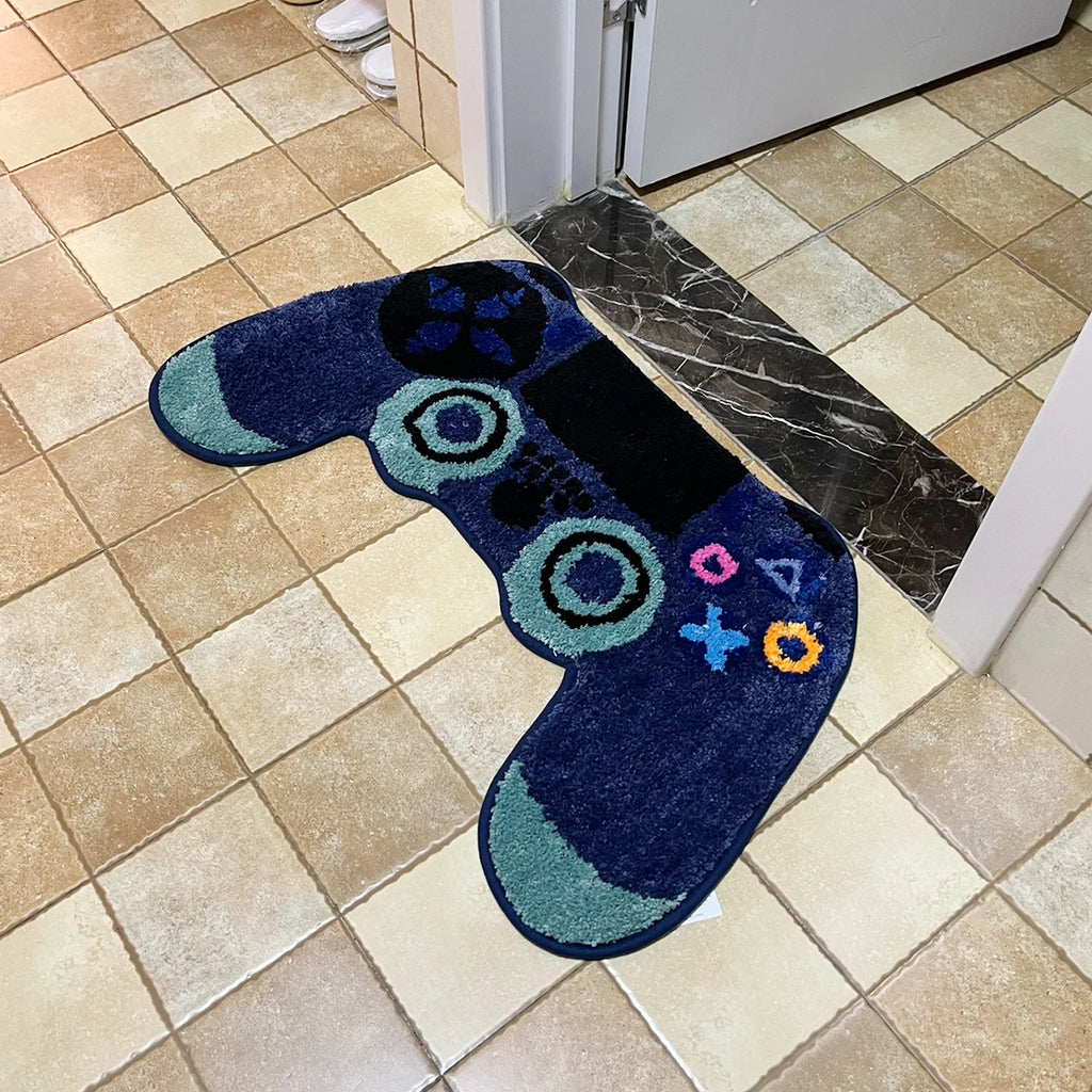 Game Controller Shaped Tufted Rug – Kids & Teen Gaming Room Decor