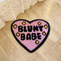 Blunt Babe Pink Nursery & Kids Room Rug – Fun Floral Soft Plush Bedroom Mat