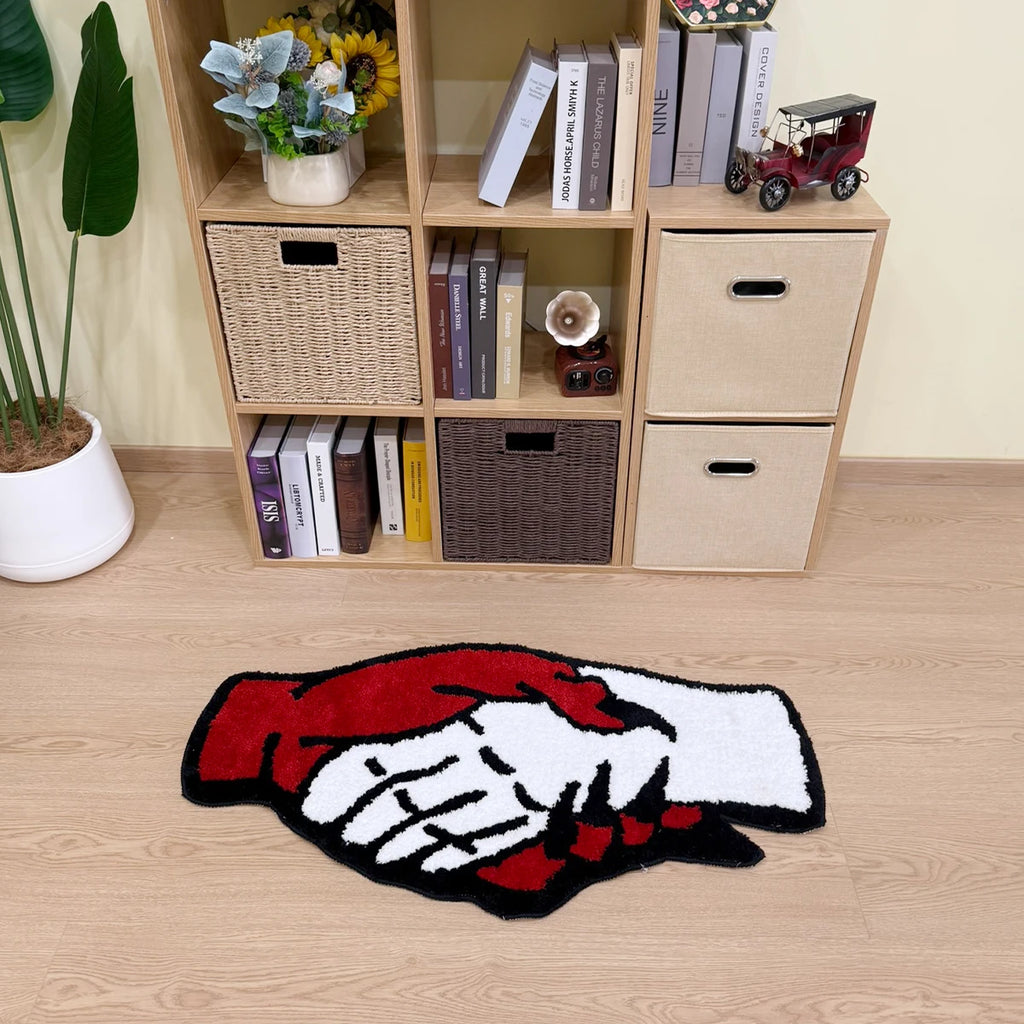 Monster Handshake Halloween Tufted Rug – Spooky Bedroom Mat