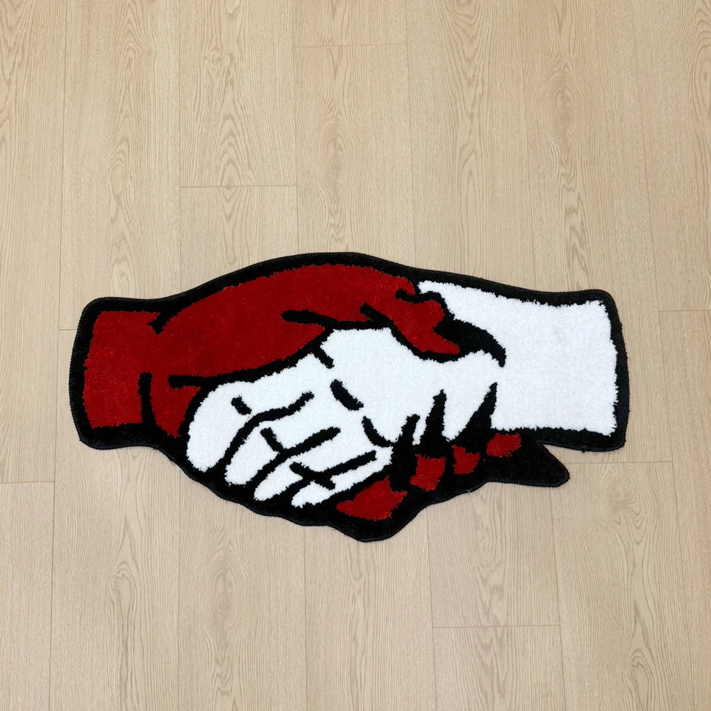 Monster Handshake Halloween Tufted Rug – Spooky Bedroom Mat